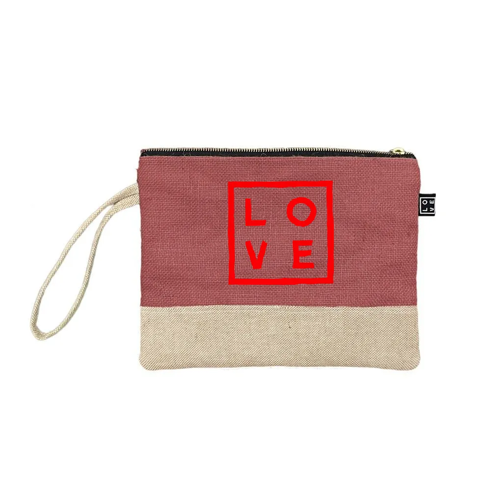 2-Tones Clutch  Pink – Natural Elegance by LOVE