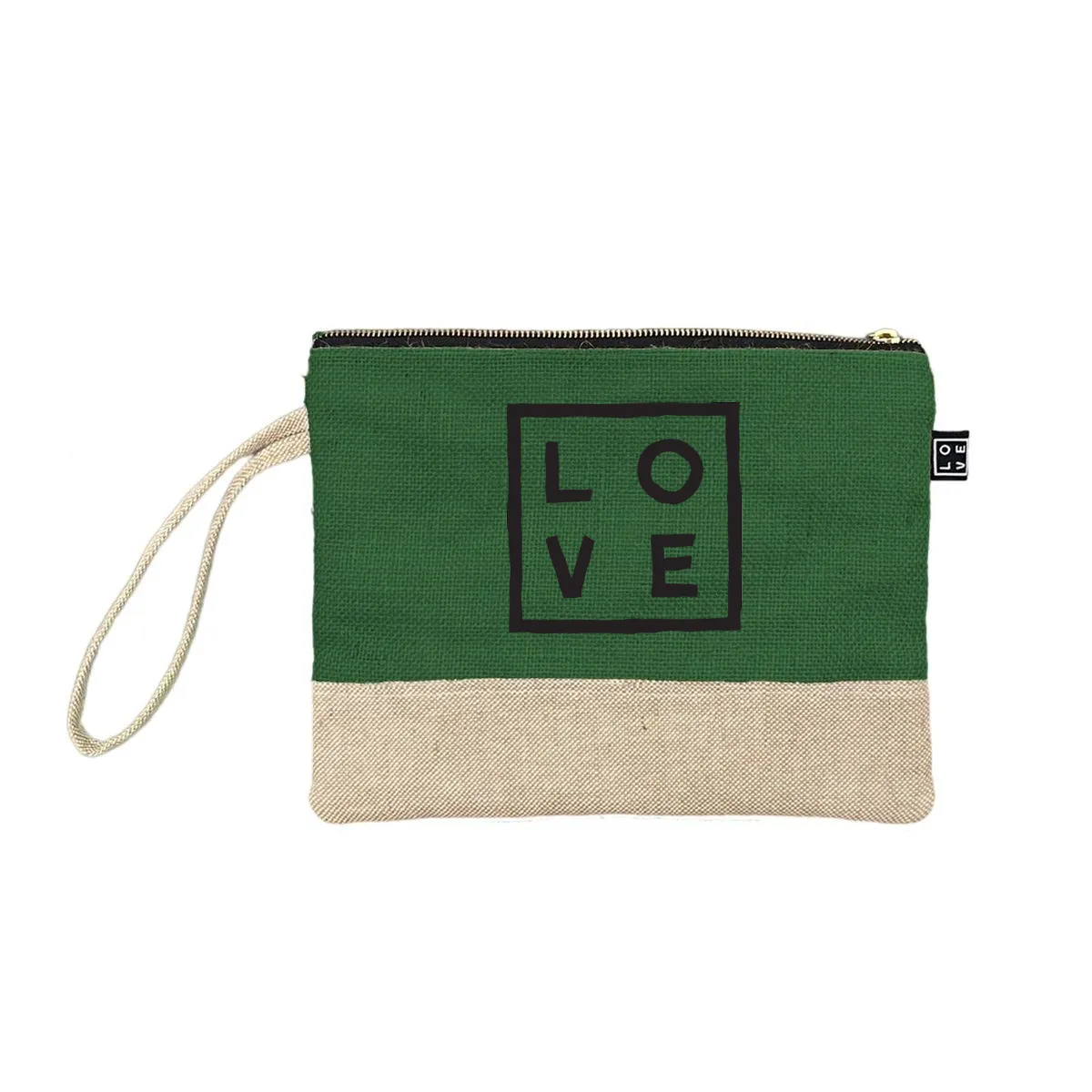 2-Tones Clutch – Green – Natural Elegance by LOVE